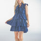 Ladies' Simply Southern Layered Cobalt Blue Western Dress