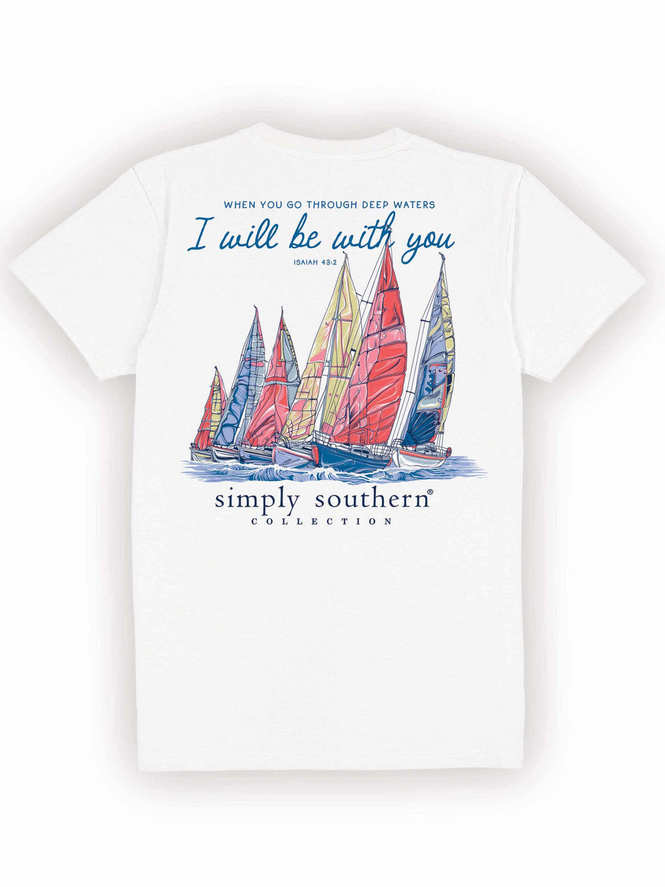 Ladies' Simply Southern Deep Waters S/S (White)