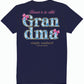 Ladies' Simply Southern Blessed To Be Called Grandma S/S (Navy)