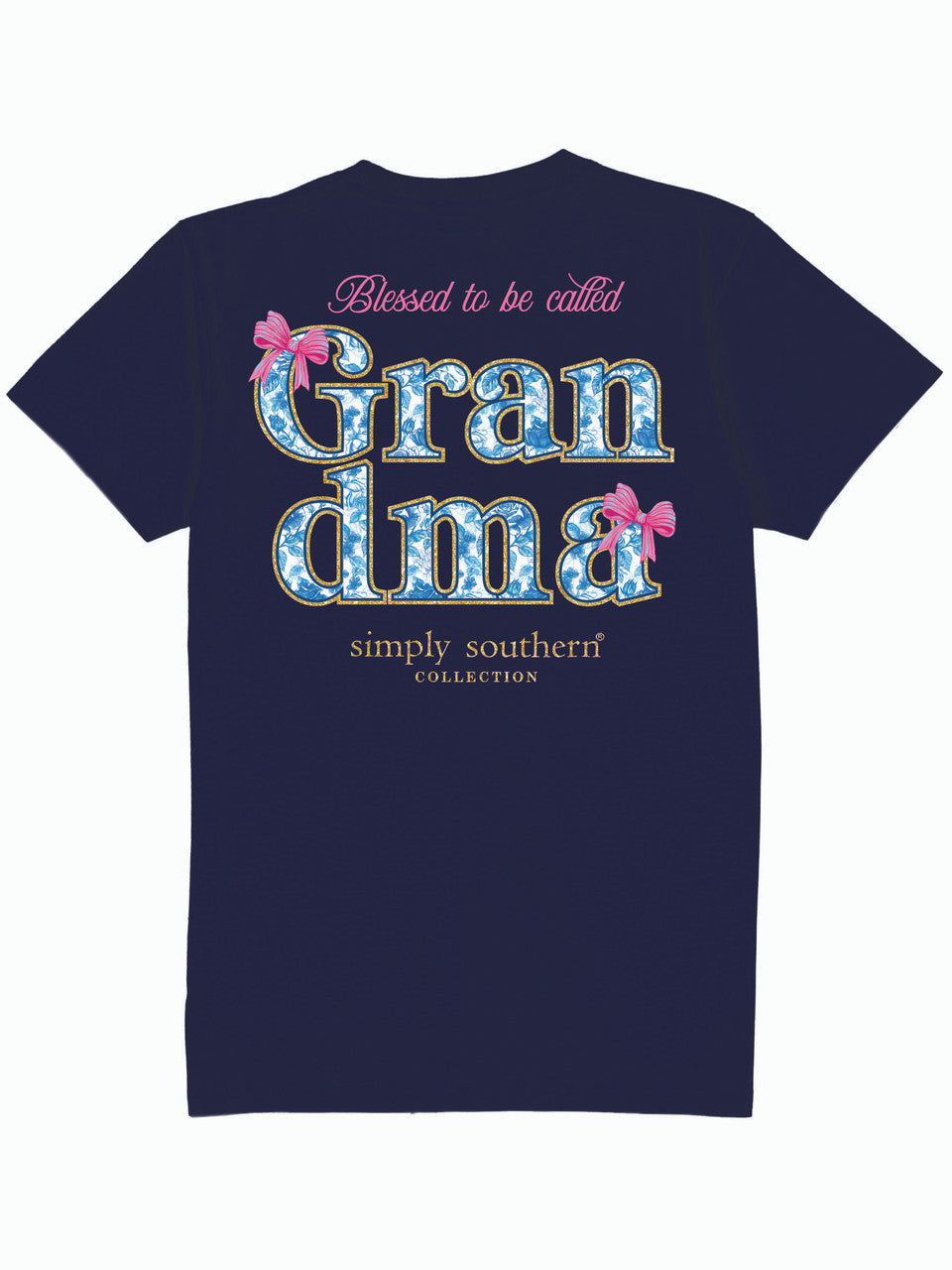 Ladies' Simply Southern Blessed To Be Called Grandma S/S (Navy)