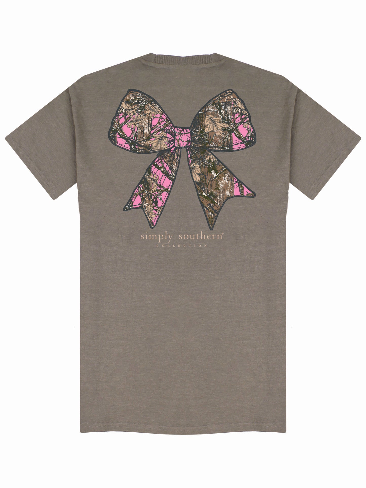 Ladies' Simply Southern Camo Bow S/S (Desert Heather)