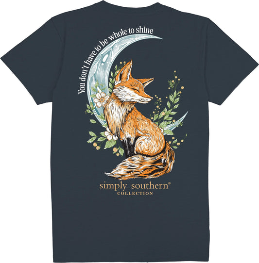 Ladies' Simply Southern Shine Moon Fox S/S (Heather Navy)