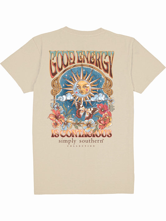 Ladies' Simply Southern Good Energy Is Contagious S/S (Wisp)
