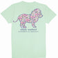 Ladies' Simply Southern Lion Tracker Bow S/S Tee (Mint)