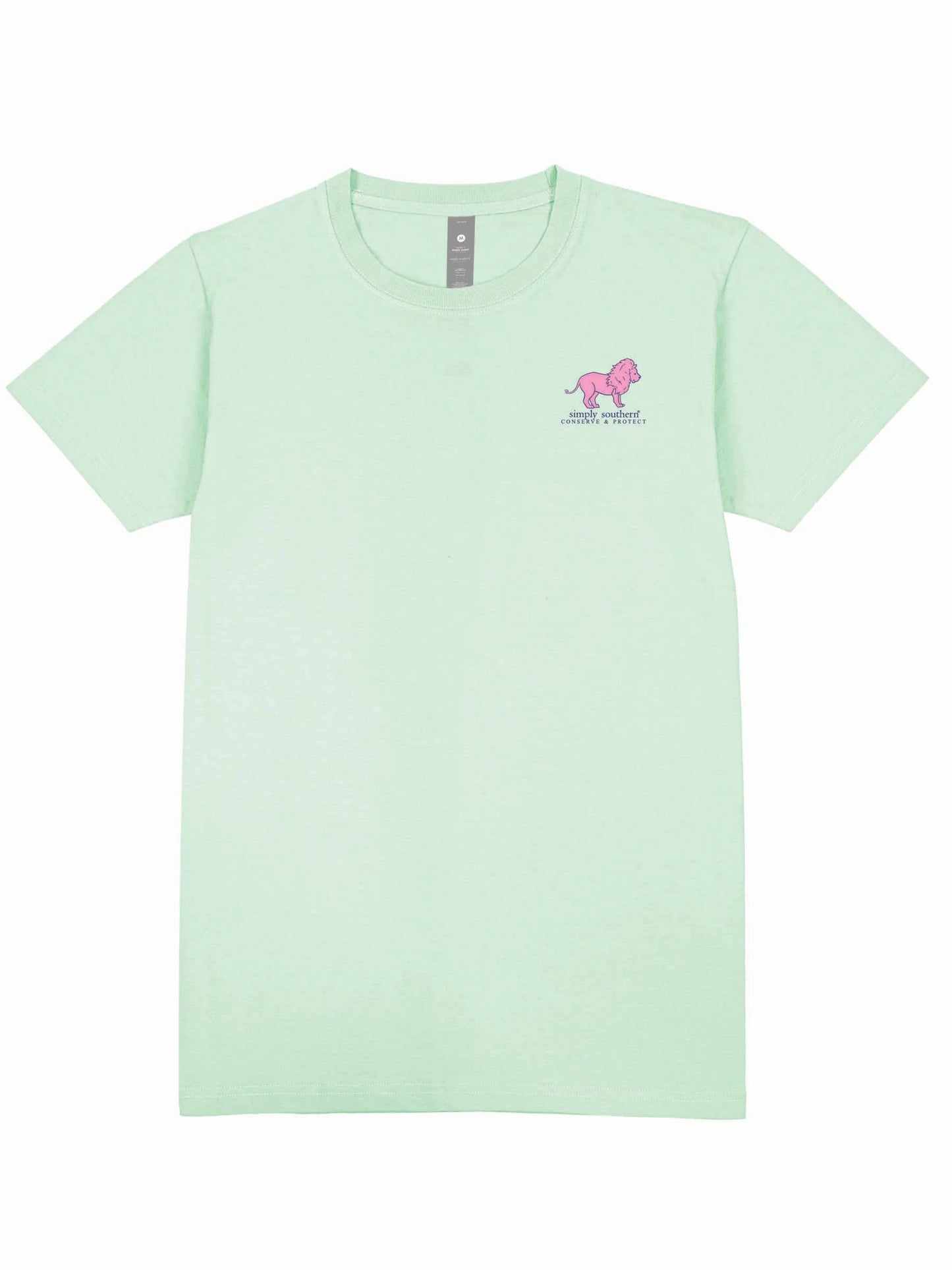 Ladies' Simply Southern Lion Tracker Bow S/S Tee (Mint)