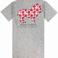 Ladies' Simply Southern Lion Tracker Strawberry S/S Tee (Storm Heather)