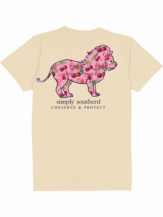 Ladies' Simply Southern Lion Tracker Cherry S/S (Natural)