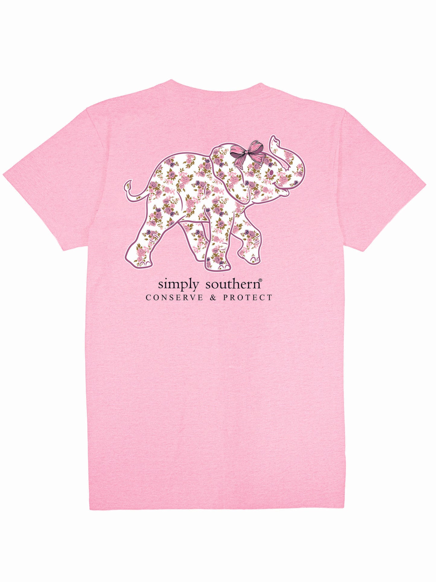 Ladies' Simply Southern Elephant Tracker Rose S/S (Fancy Candy)
