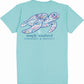 Ladies' Simply Southern Turtle Tracker Reef S/S (Aqua)