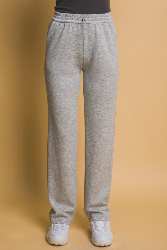 High Waisted Straight Leg Sweatpants