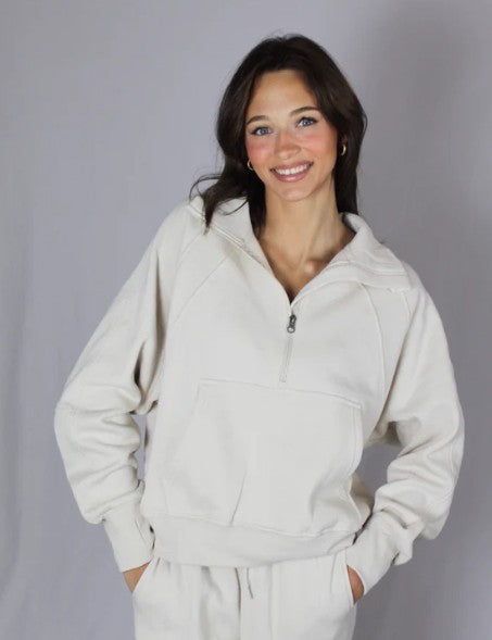 Women's Reflex Fleece 1/4 Zip Pullover (Beige)