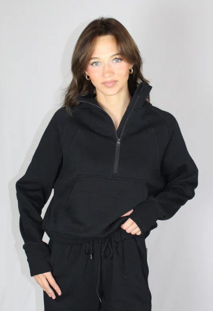 Women's Reflex Fleece 1/4 Zip Pullover (Black)