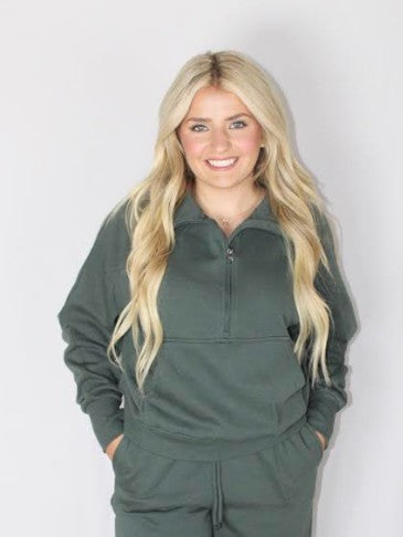 Women's Reflex Fleece 1/4 Zip Pullover (Chic Green)
