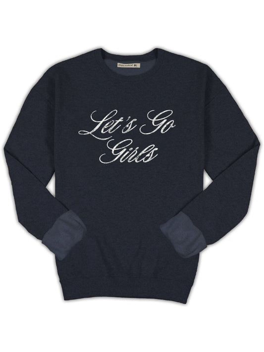 Ladies' Simply Southern Let's Go Girls Crew (Slate)