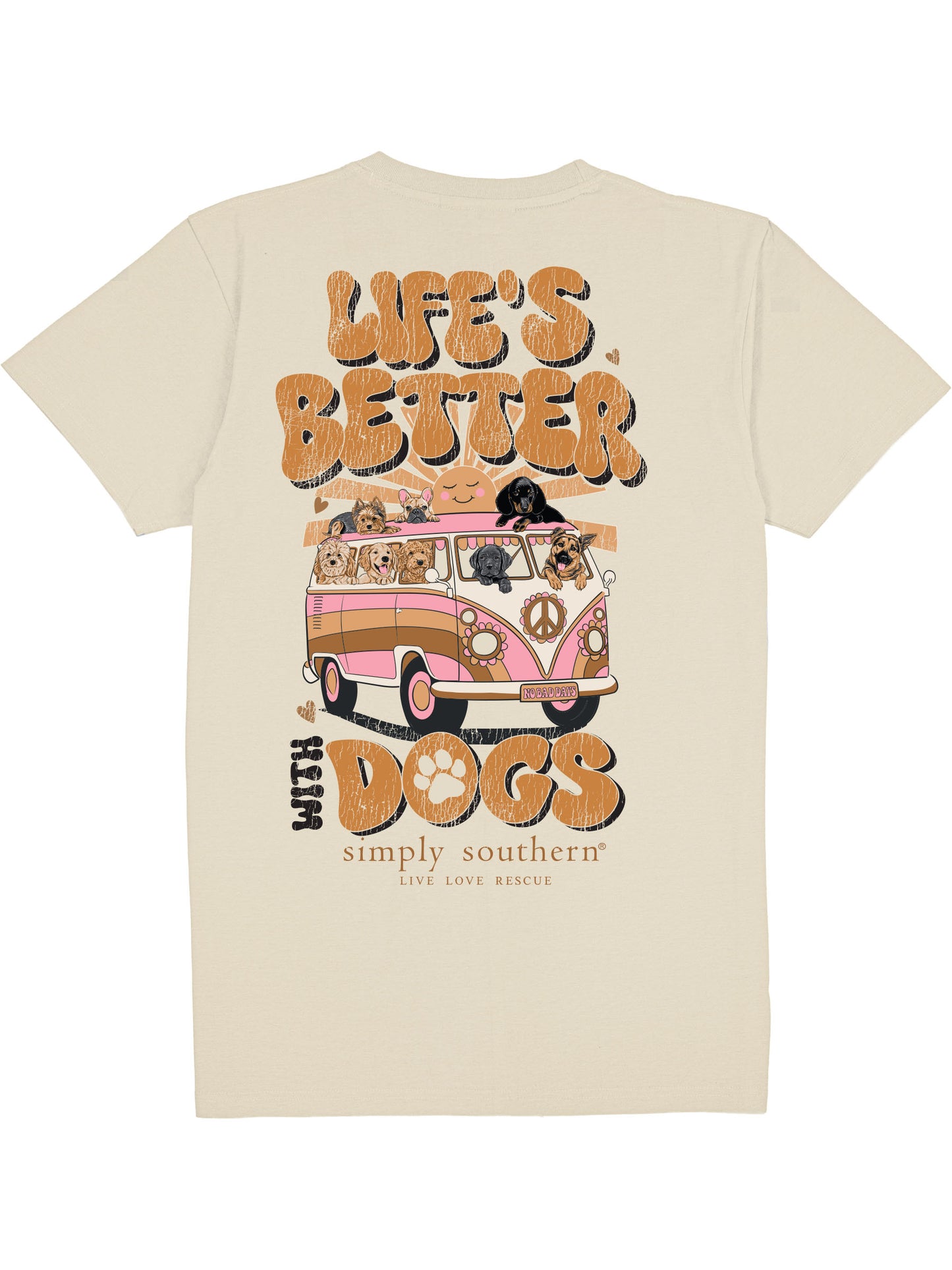 Ladies' Simply Southern Life's Better With Dogs S/S (Linen)
