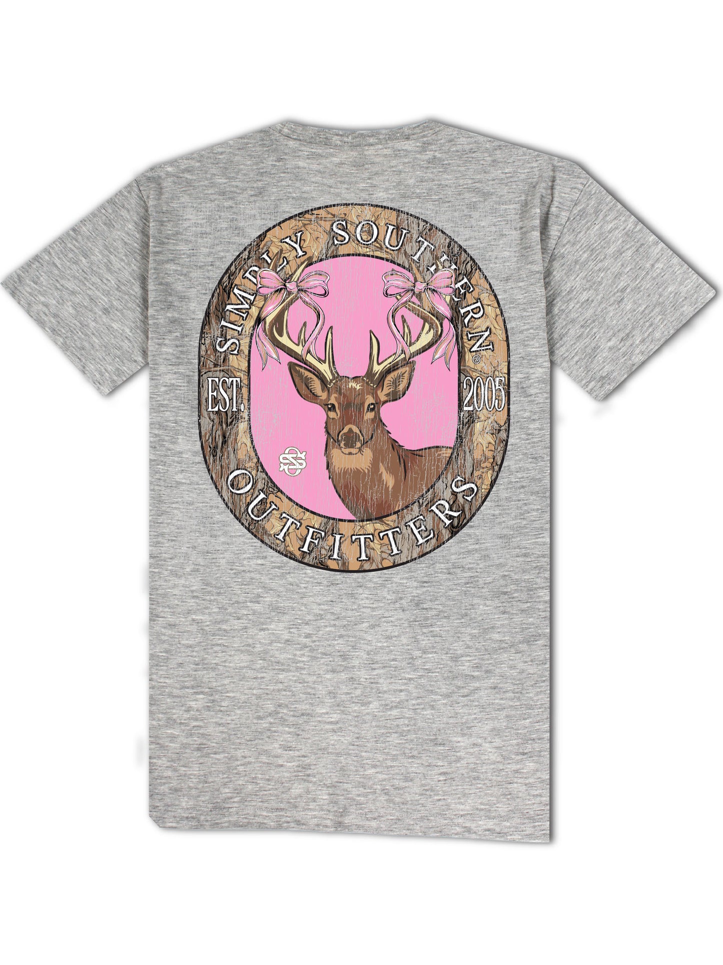 Ladies' Simply Southern Camo Deer S/S (Storm Heather)