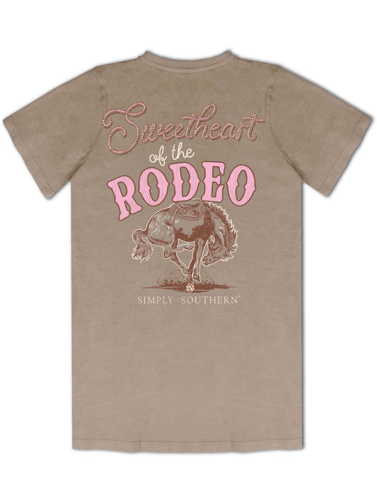 Ladies' Simply Southern Sweetheart Of The Rodeo S/S (Washed Umber)