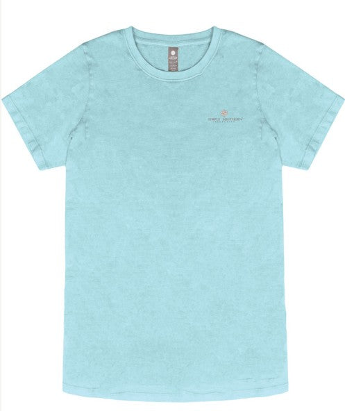 Ladies' Simply Southern I Survived Storms S/S (Washed Aqua)