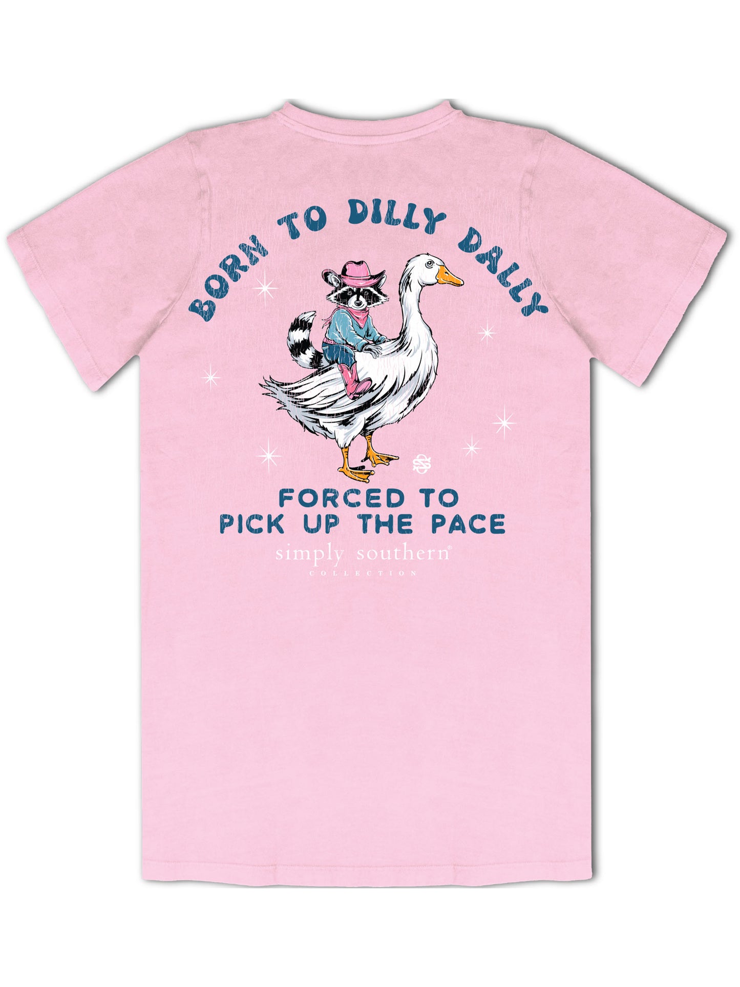 Ladies' Simply Southern Born To Dilly S/S (Washed Pink)