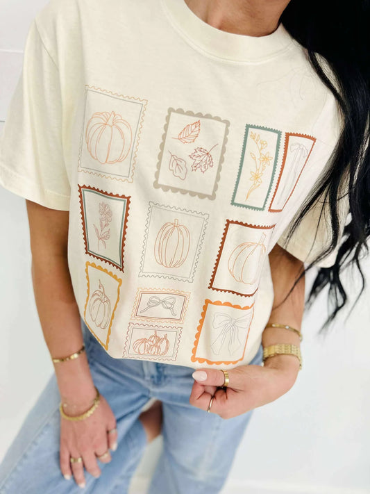 Comfort Color Pumpkin Stamp S/S Tee (Ivory)