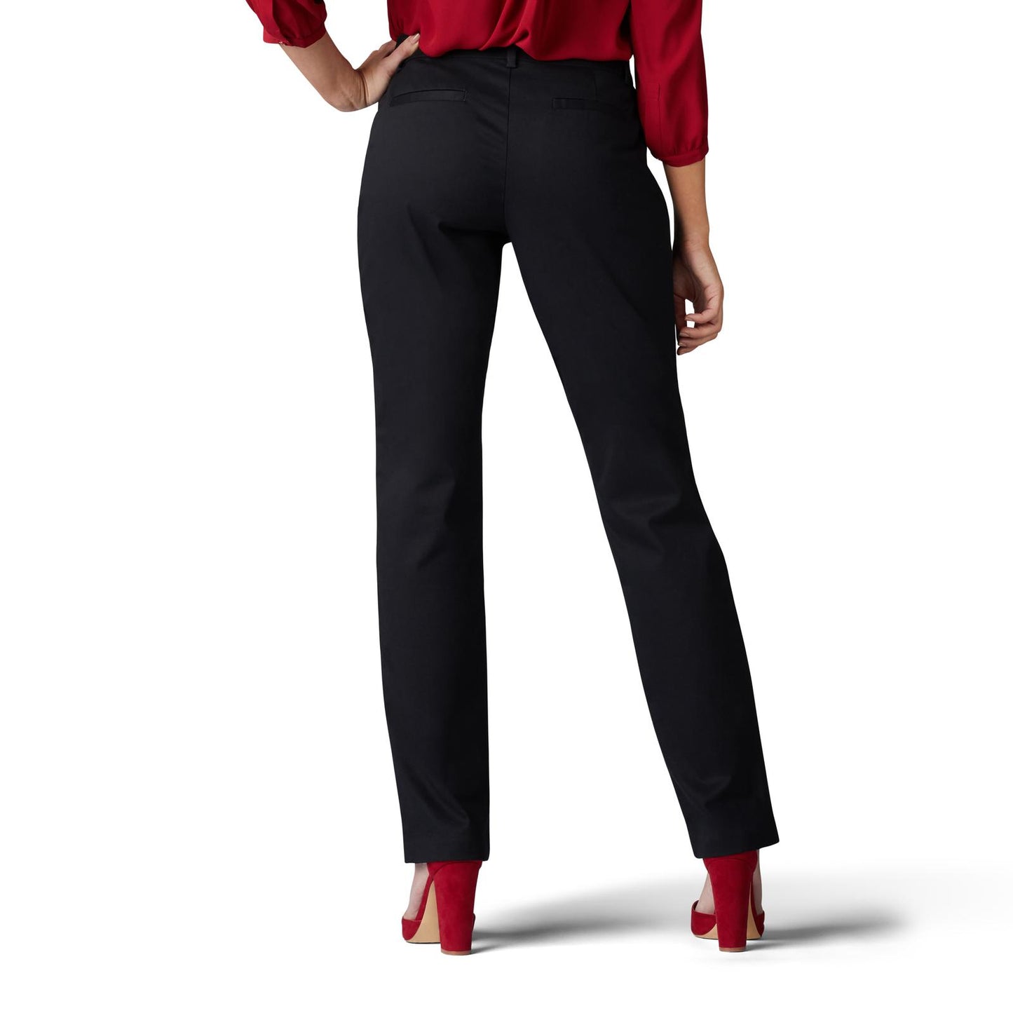 Women's Lee Wrinkle Free Straight Leg Pant (Black)