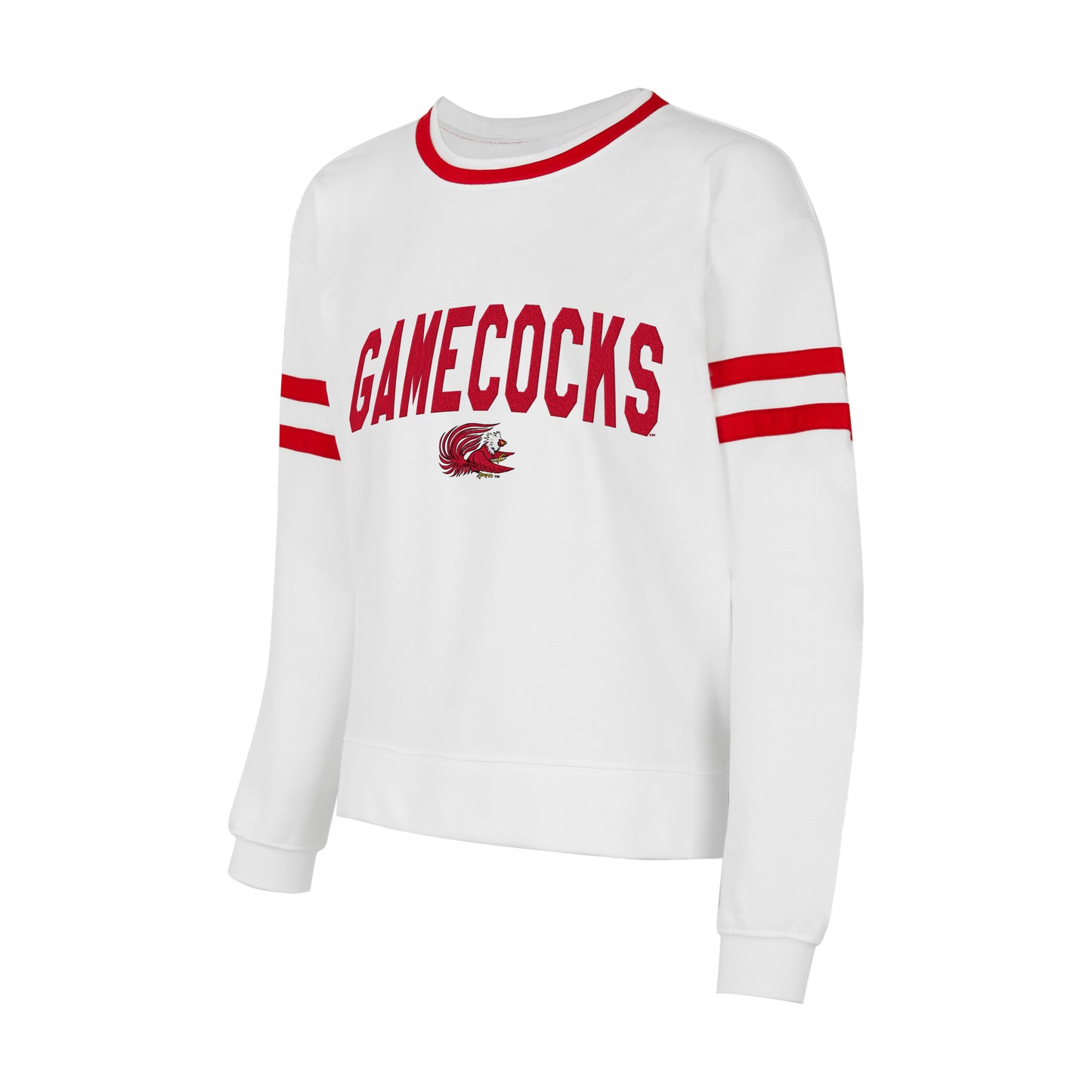 Women's JSU Borough French Terry L/S (White/Red)