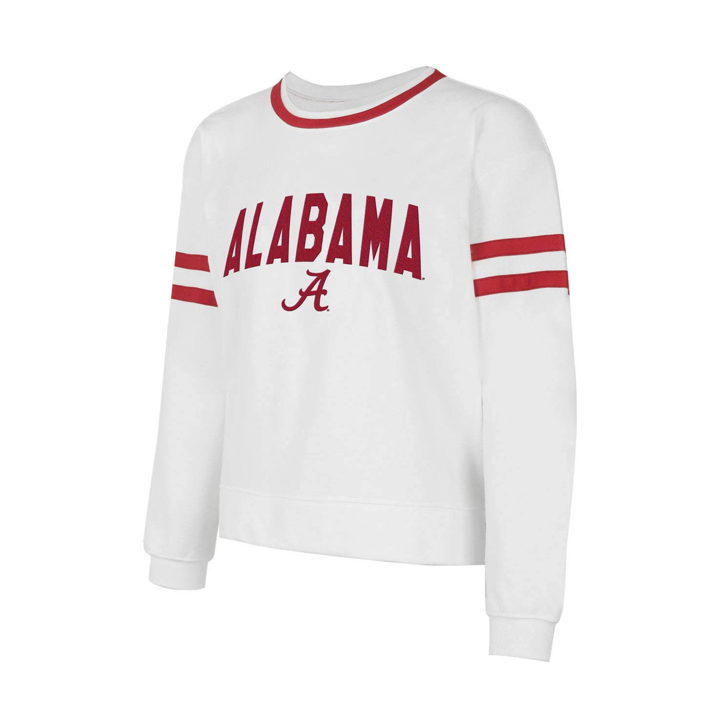 Women's Alabama Borough French Terry L/S (White/Cardinal)