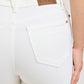 Ladies' Judy Blue High Waist Tummy Control Ankle Straight Denim Jean (White)