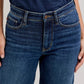 Ladies' Judy Blue HW Ankle Wide Stretch Denim Jeans (Dark Wash)