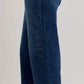 Ladies' Judy Blue HW Ankle Wide Stretch Denim Jeans (Dark Wash)