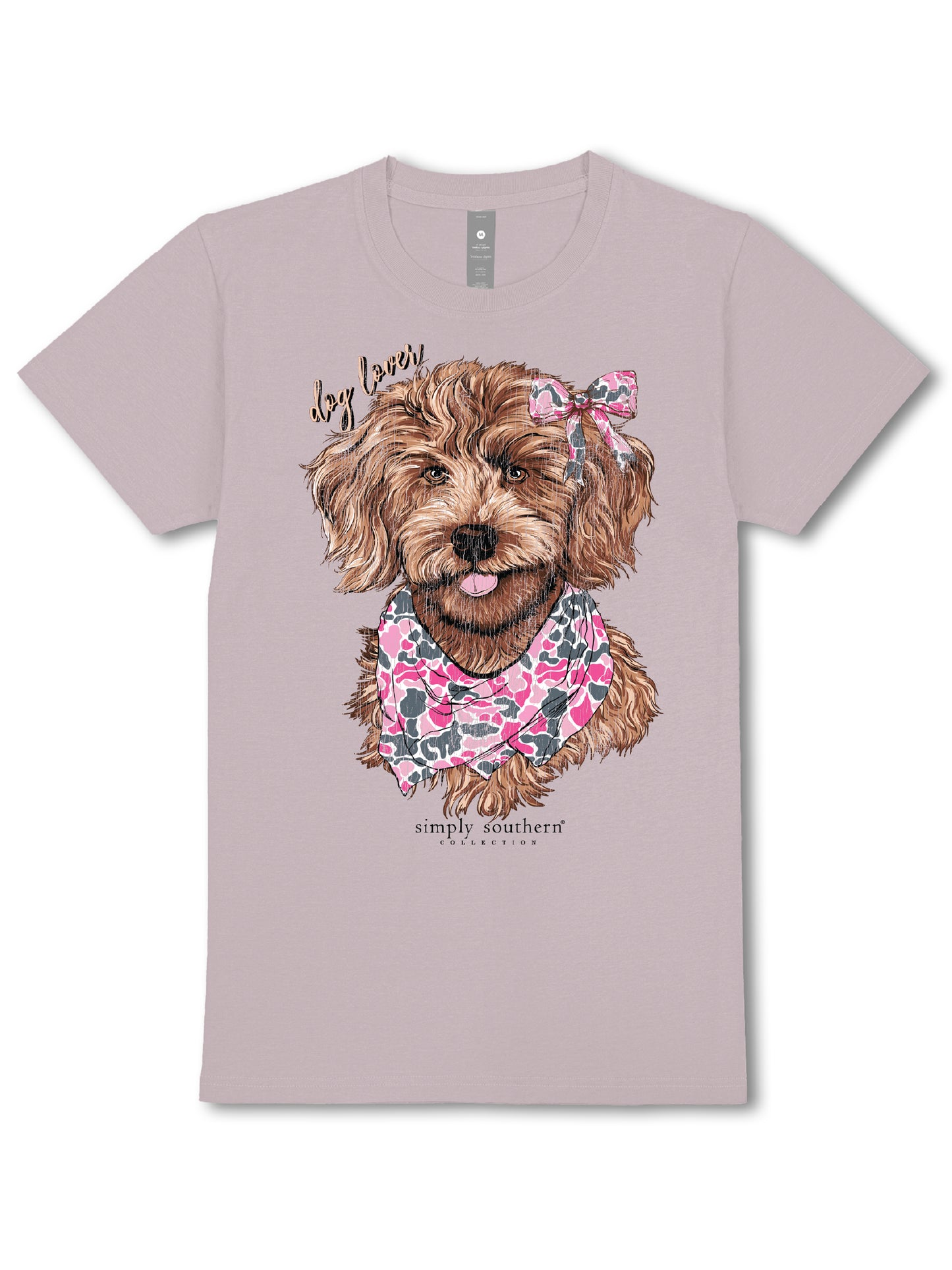 Ladies' Simply Southern Dog Lover Camo S/S (Drift Wood)