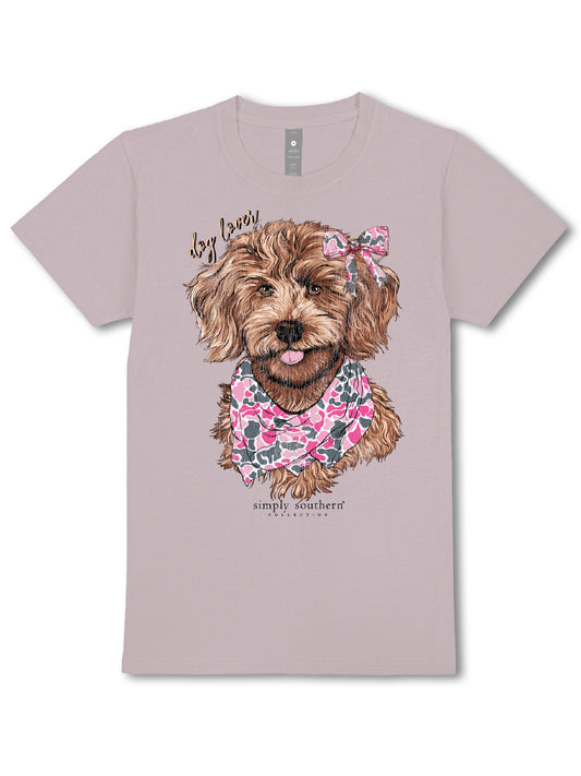 Ladies' Simply Southern Dog Lover Camo S/S (Drift Wood)