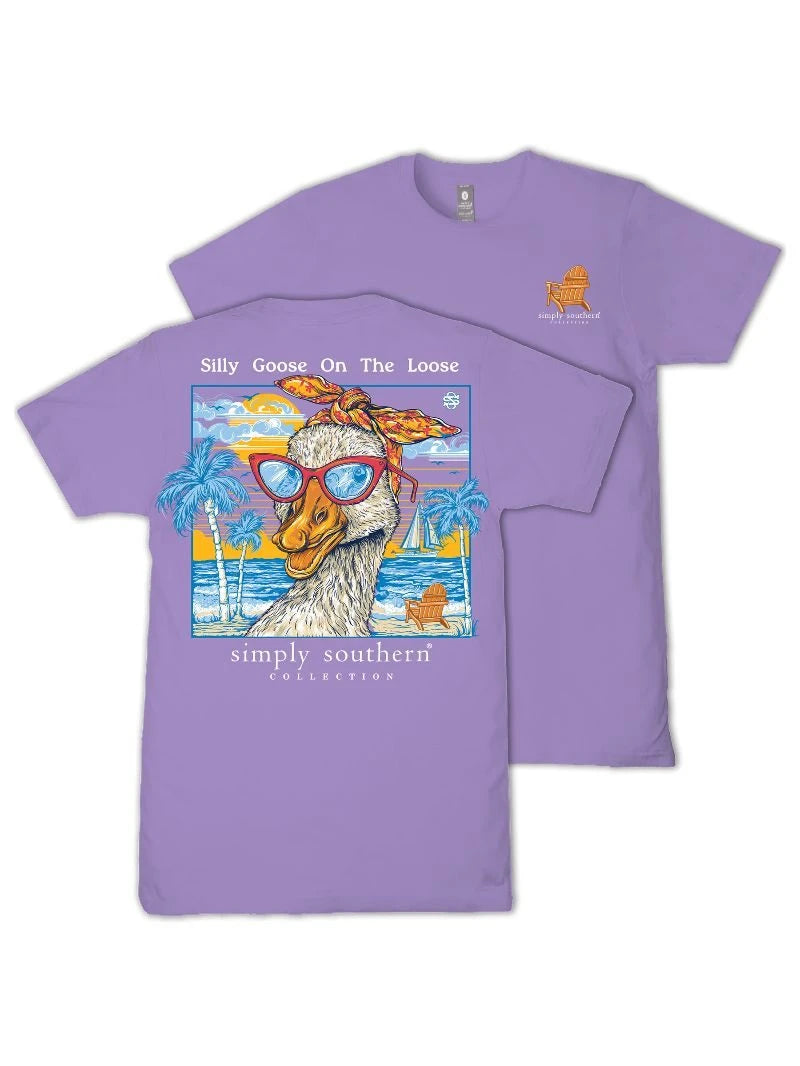 Ladies' Simply Southern Silly Goose On The Loose SS (Grape)