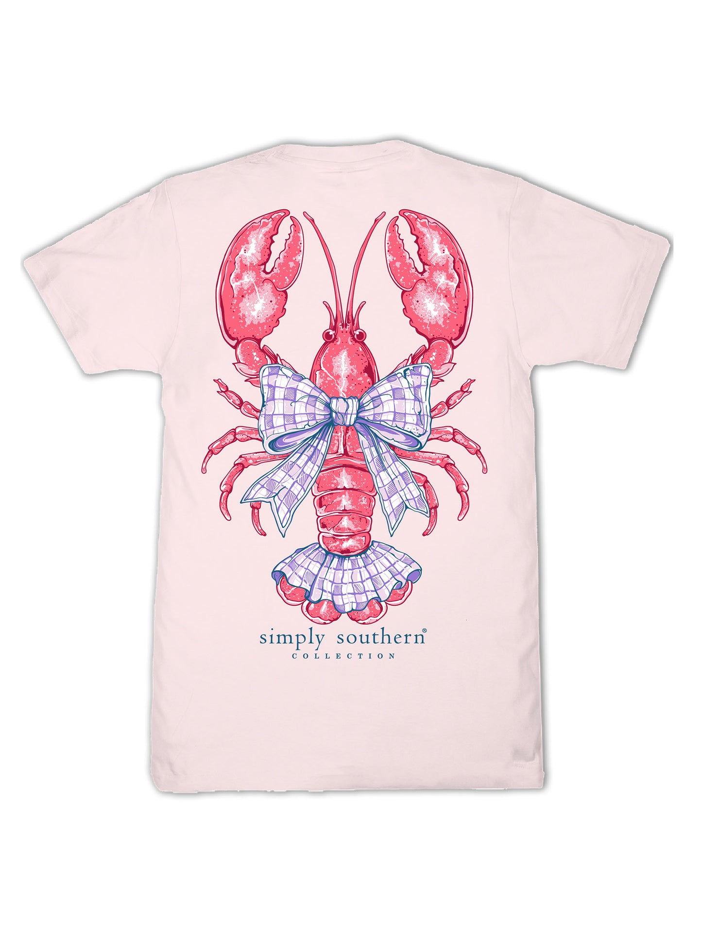 Ladies' Simply Southern Lobster W/Bows SS (Rosy)