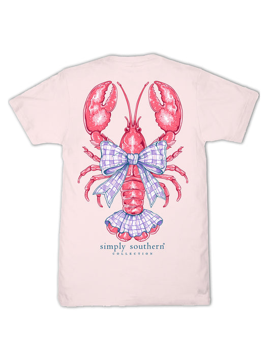 Ladies' Simply Southern Lobster W/Bows SS (Rosy)