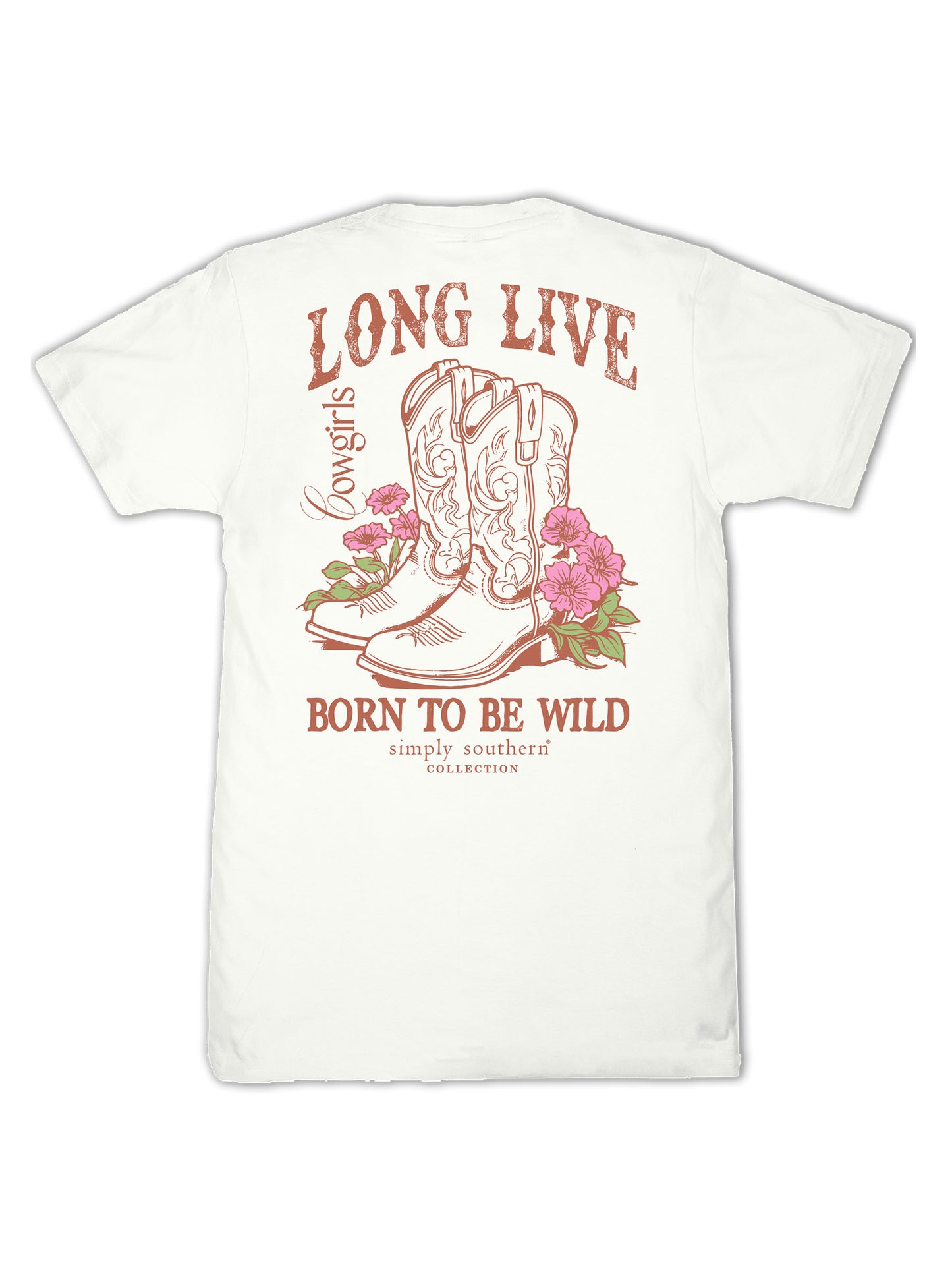 Ladies' Simply Southern Long Live Cowgirl Boots SS (Oyster)