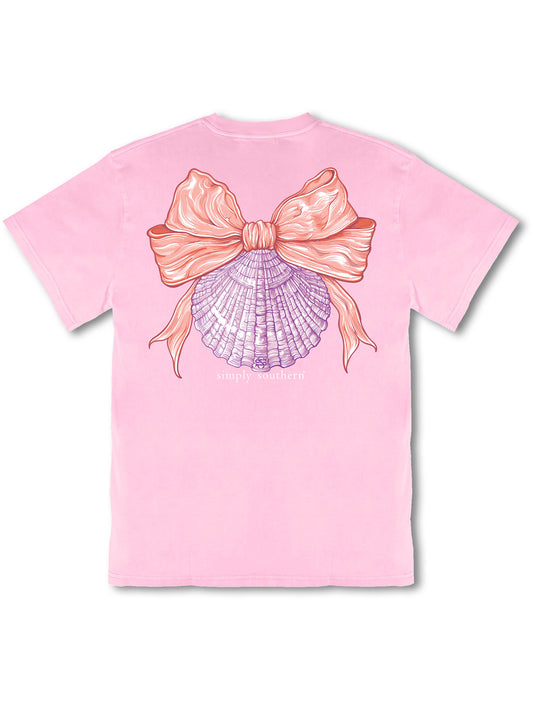 Ladies' Simply Southern Mineral Wash Shells W/Bows SS (Petal)