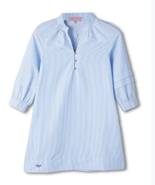 Ladies' Simply Southern Seersucker Button SS Top (BLST)