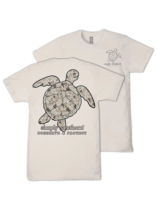 Ladies' Simply Southern Tracker Turtle Camo SS (Dust)