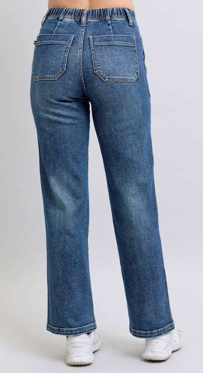 Ladies' Judy Blue DW Drawstring Wide Leg Jeans