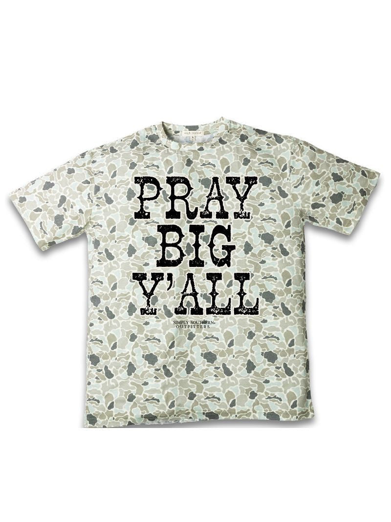 Ladies' Simply Southern 'Pray Big Y'all' SS (Camo)