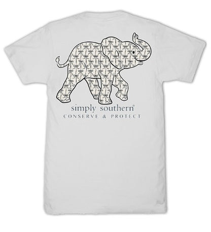 Ladies' Simply Southern Tracker Bows Elephant SS (Star)