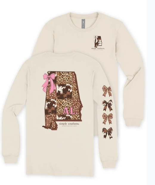 Simply Southern State (AL) L/S (Linen)