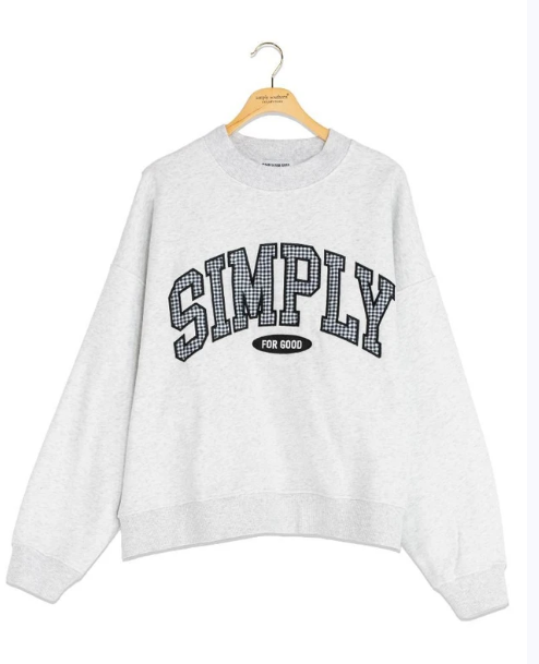Simply Southern The Simply For Good Pullover (Ash Grey/Gingham)