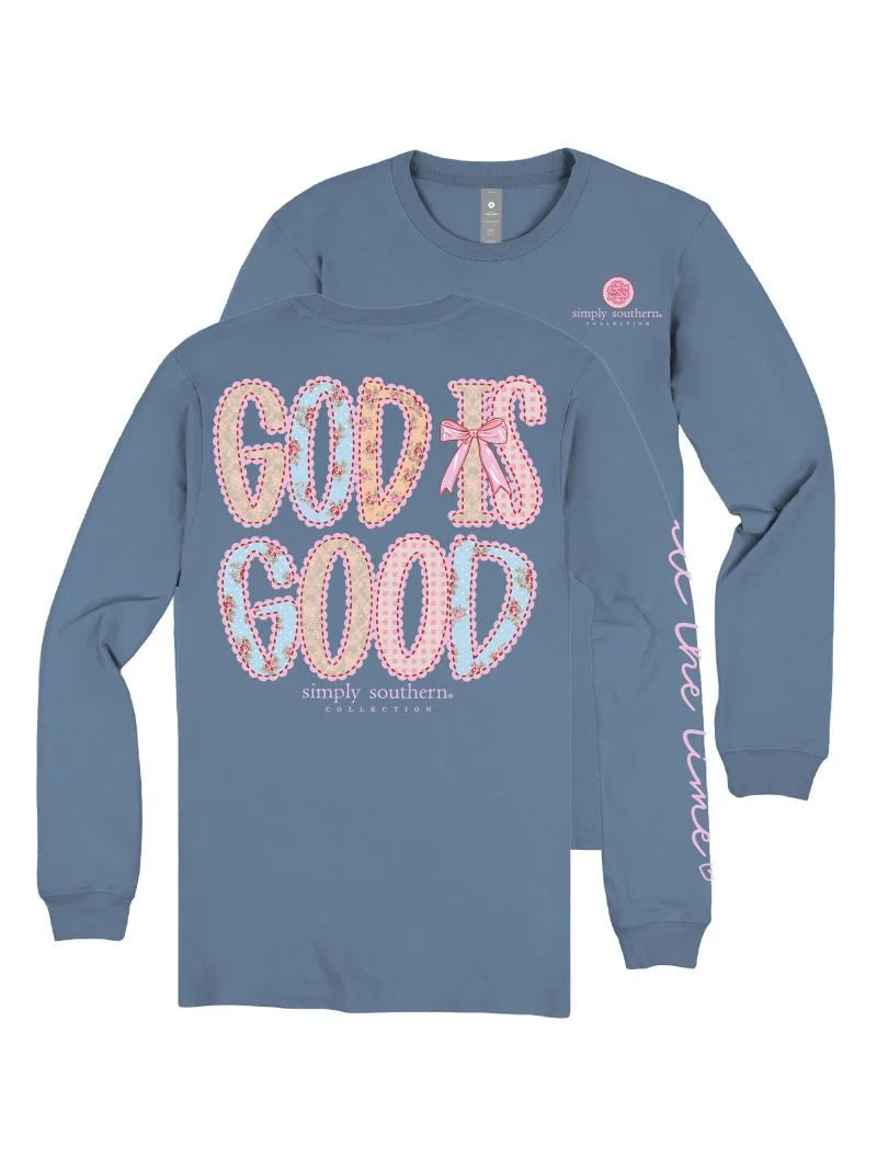 Ladies' Simply Southern 'God Is Good" LS (Iceland)
