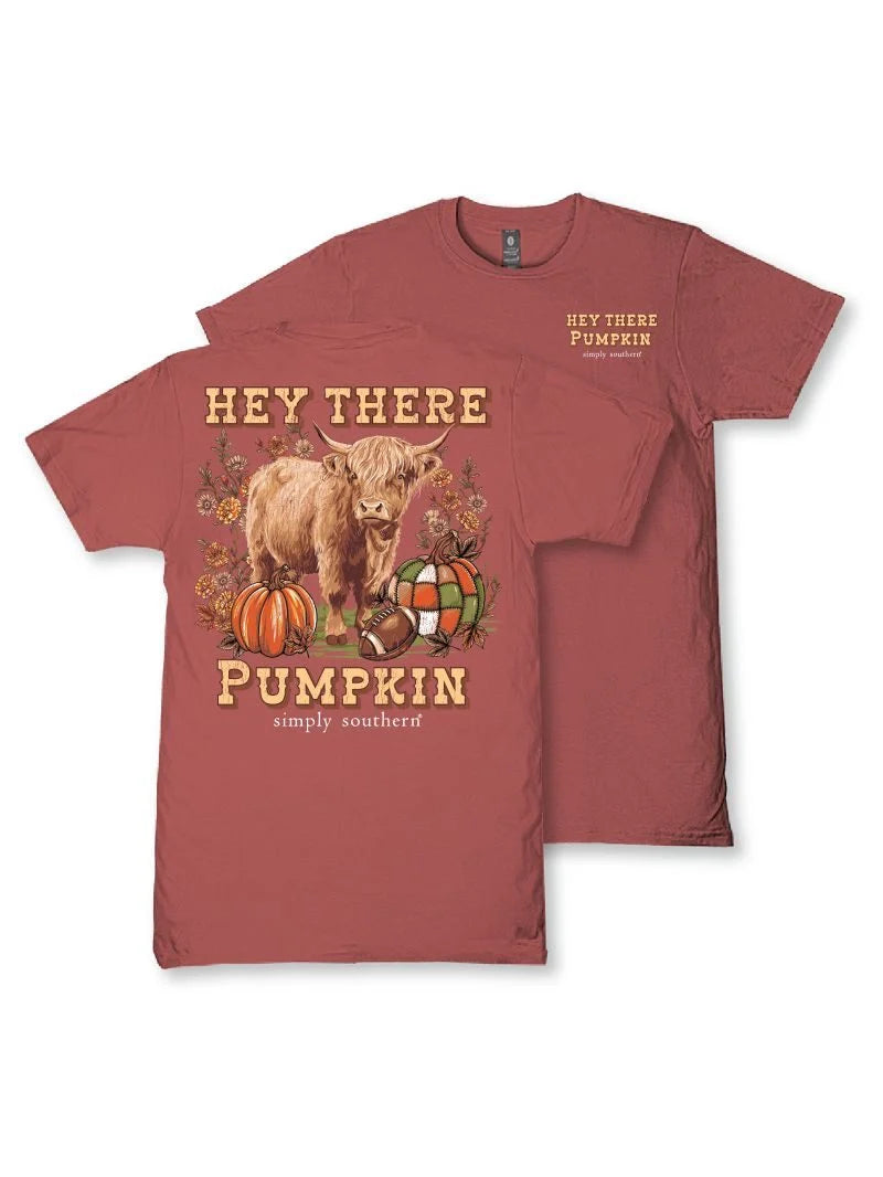 Ladies' Simply Southern 'Hey There Pumpkin' SS (Maple)