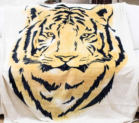 The Royal Standard Tiger Face Throw (50" w X 60" h)