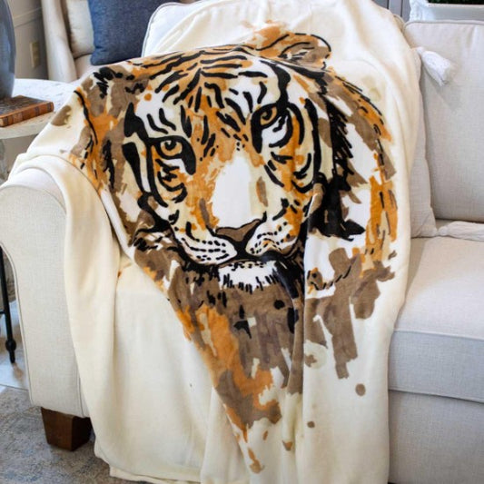 The Royal Standard Tiger Throw Blankets