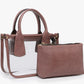 Stacey Vegan Clear Satchel W/Insert
