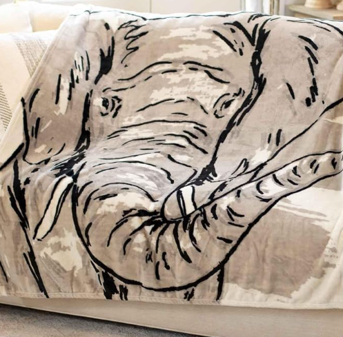 The Royal Standard Elephant Throw (50" w X 60" h)